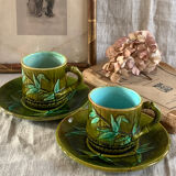 2 bamboo-decorated slushie cups