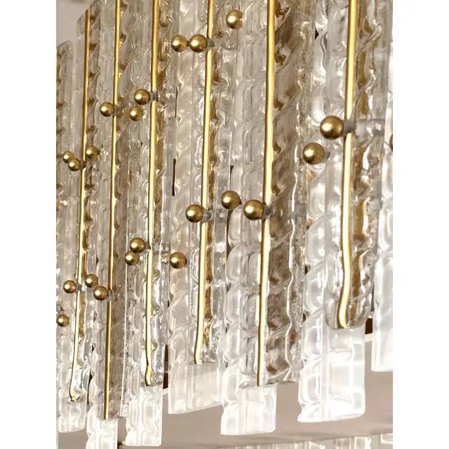 Modern Italian square ceiling light "tropical" in Murano glass by Simoeng