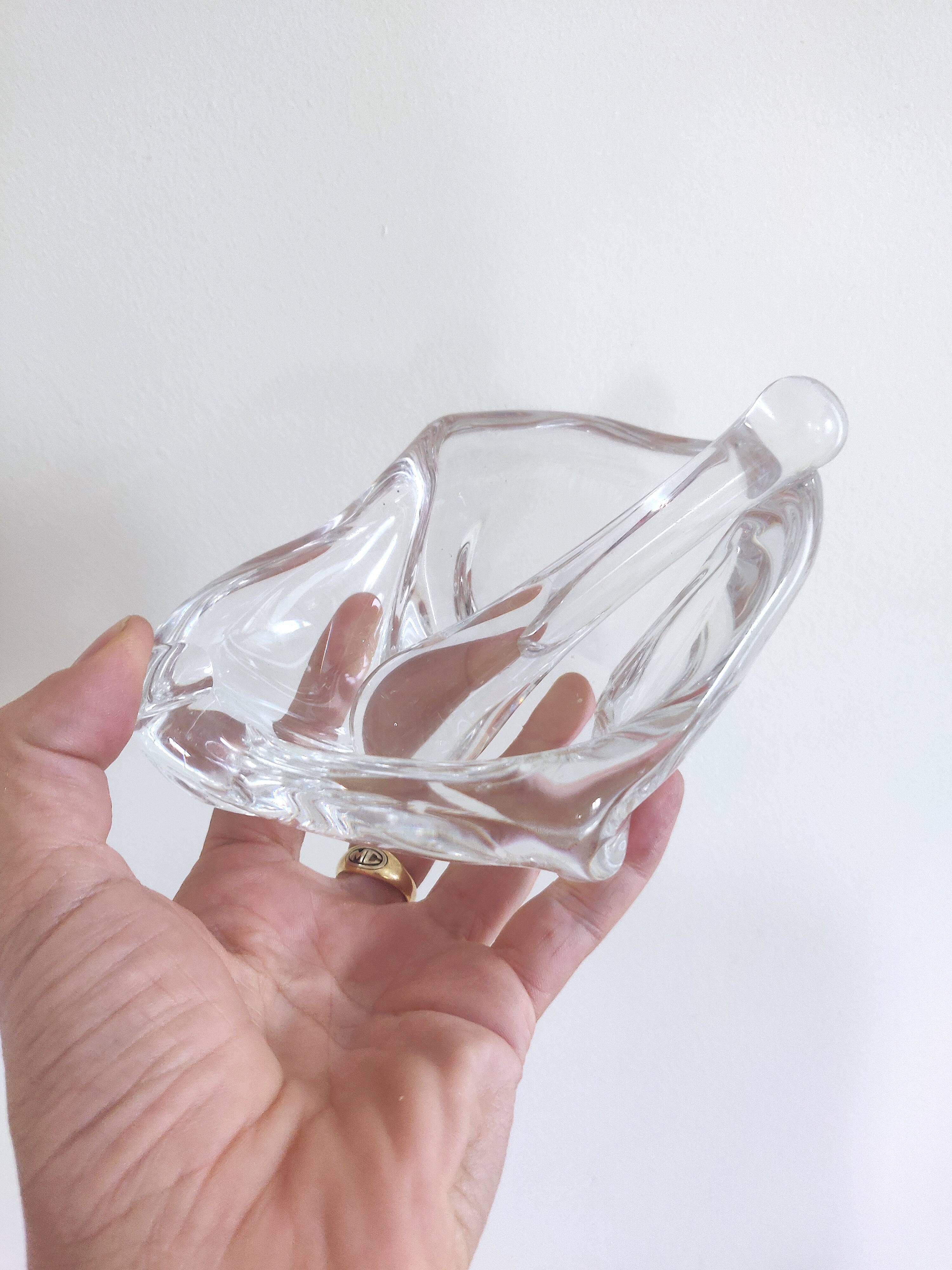 Daum crystal ashtray and its pestle - 50s