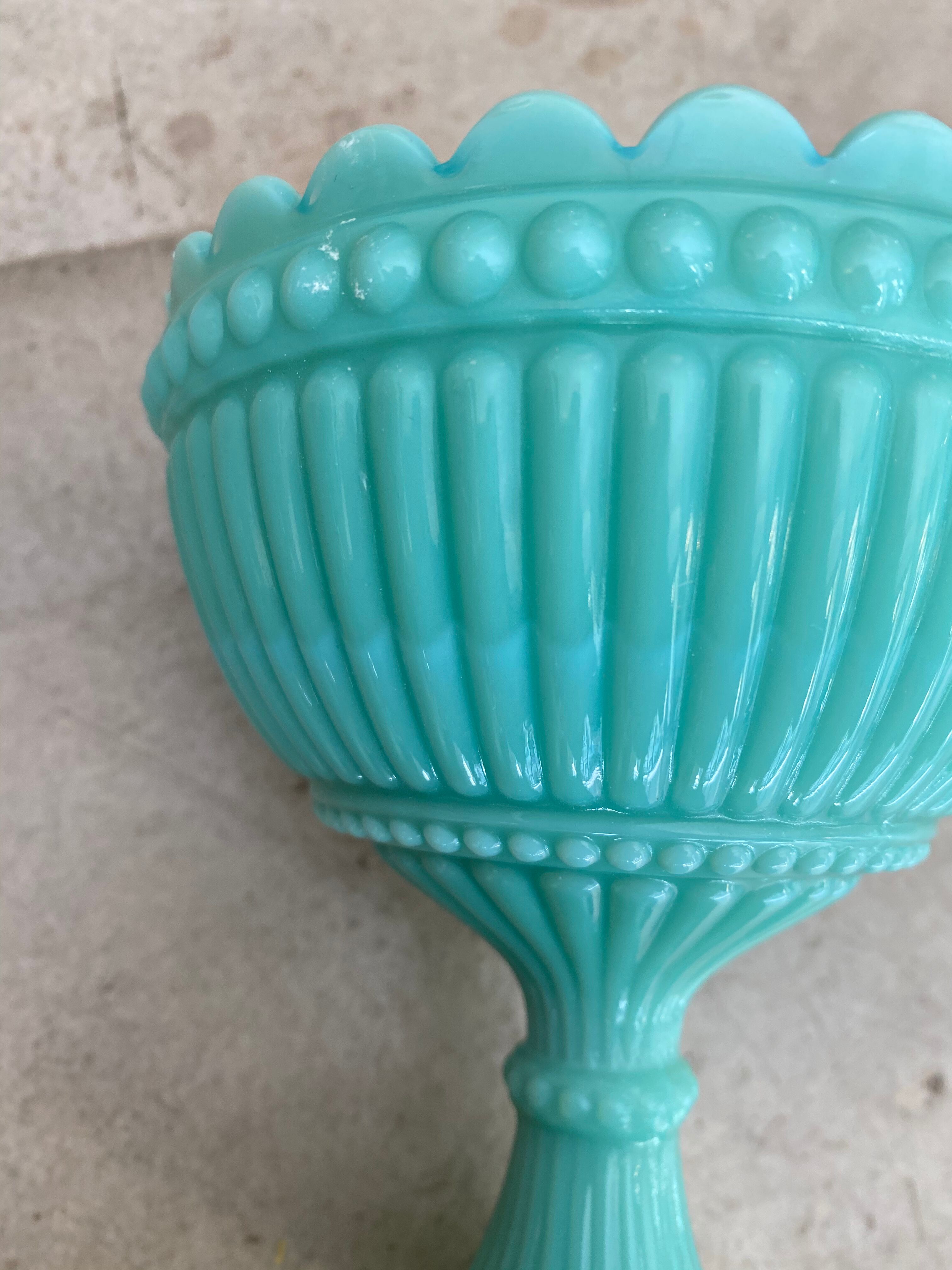 Opaline sugar bowl