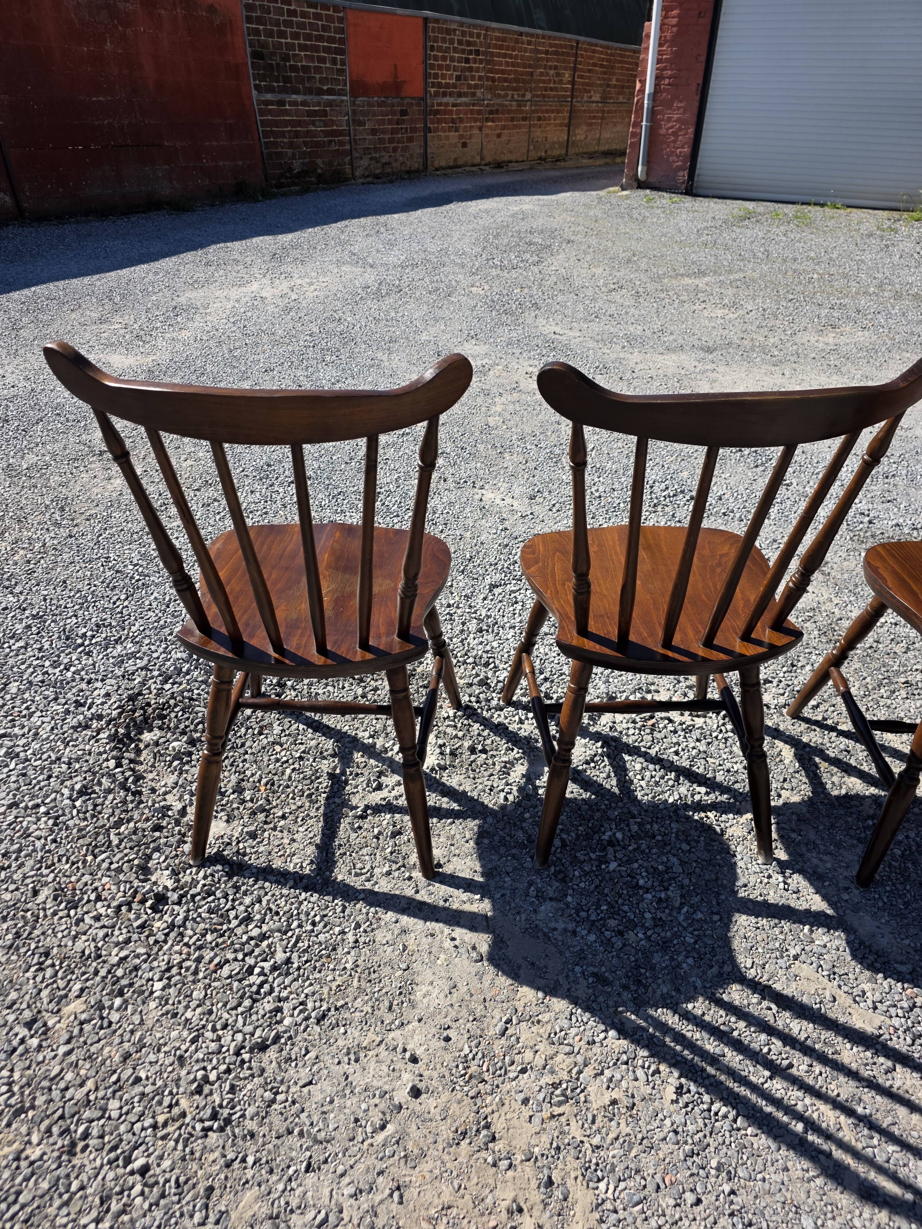6 western beech chairs from the 1960s