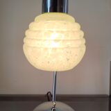 Chrome and speckled opaline lamp from Clichy