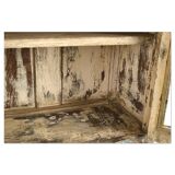 Weathered wooden wall display case
