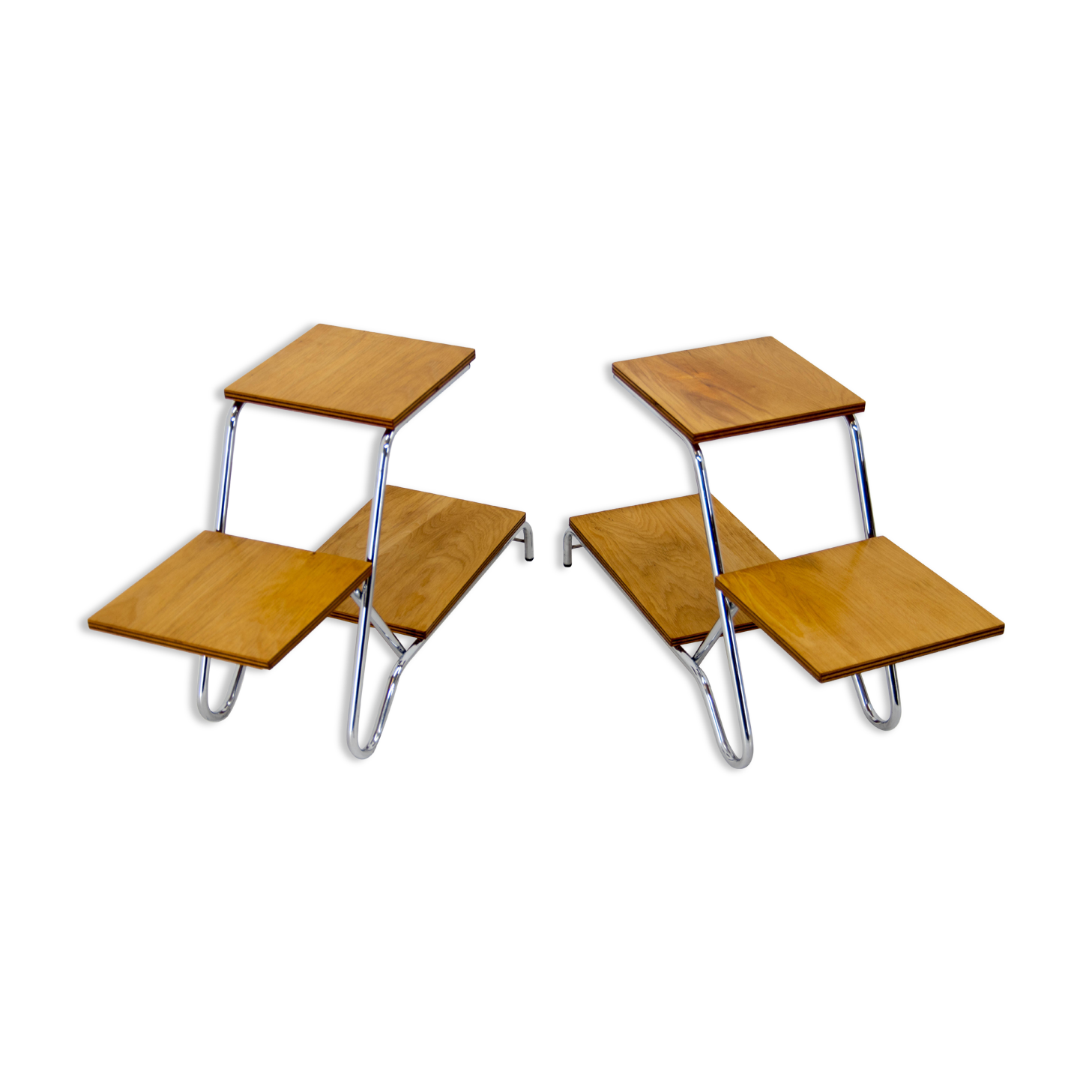 Set of Two Mid-Century Flower Stands, Czechoslovakia, 1960s
