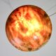 Art Deco great design orange alabaster chandelier, 1940s
