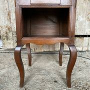 Louis XV Nightstand Table Wood Drawer + 19th Century Oak Vintage Case