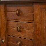 Oak buffet reconstruction by René Gabriel 1940s