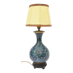 vase balustre en email - lampe