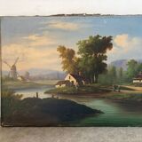 19th-century Dutch landscape, signed