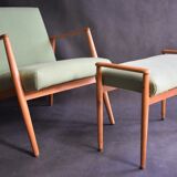 Danish teak armchair & stool, 1970