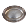 Plat ovale en métal argenté