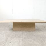 Travertine Coffee Table 1970s, Italy