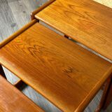 60s 70s Teak Nesting Tables side tables by Salin Nybor Denmark Design
