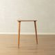 Elegant side table from the 1960s with triangular silhouette, teak wood