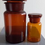 Amber glass jars