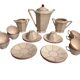 Art Deco, Digoin Sarreguemines pink coffee service circa 1930