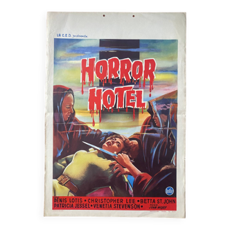 Affiche cinéma originale "Horror Hotel" Christopher Lee 38x55cm 1960