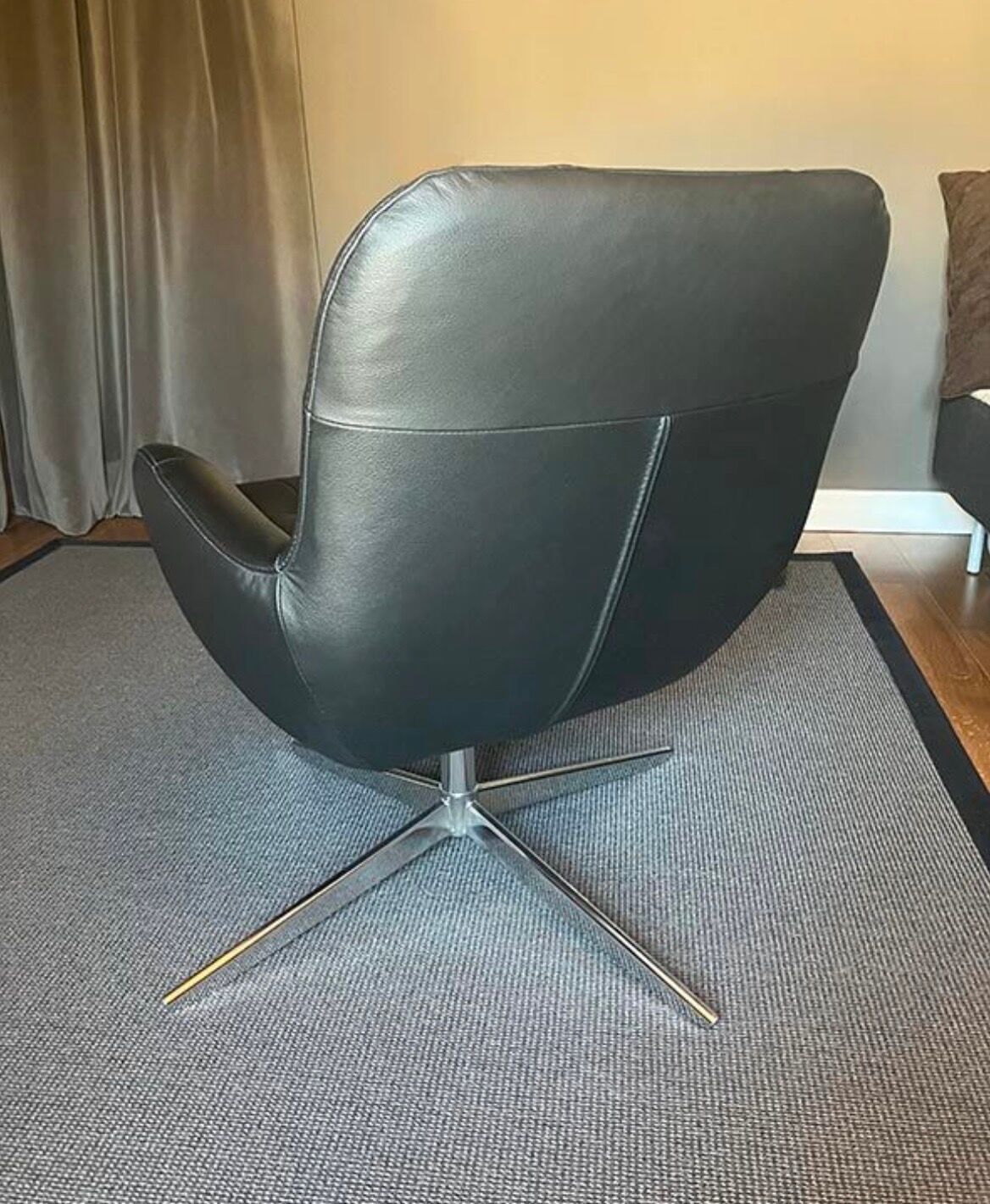 Fauteuil cuir design scandinave kebe