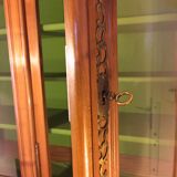 Vintage glass library in solid cherry