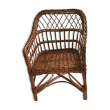 Vintage wicker children's armchair