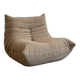 Togo armchair in beige Cotelet velvet by Michel Ducaroy