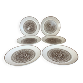 Six grandes assiettes plates noritake Japan