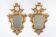 Pair of two Venetian Rococo giltwood mirrors, ca. 1850 Italy