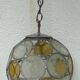 Suspension globe vitrail vintage 1970-80