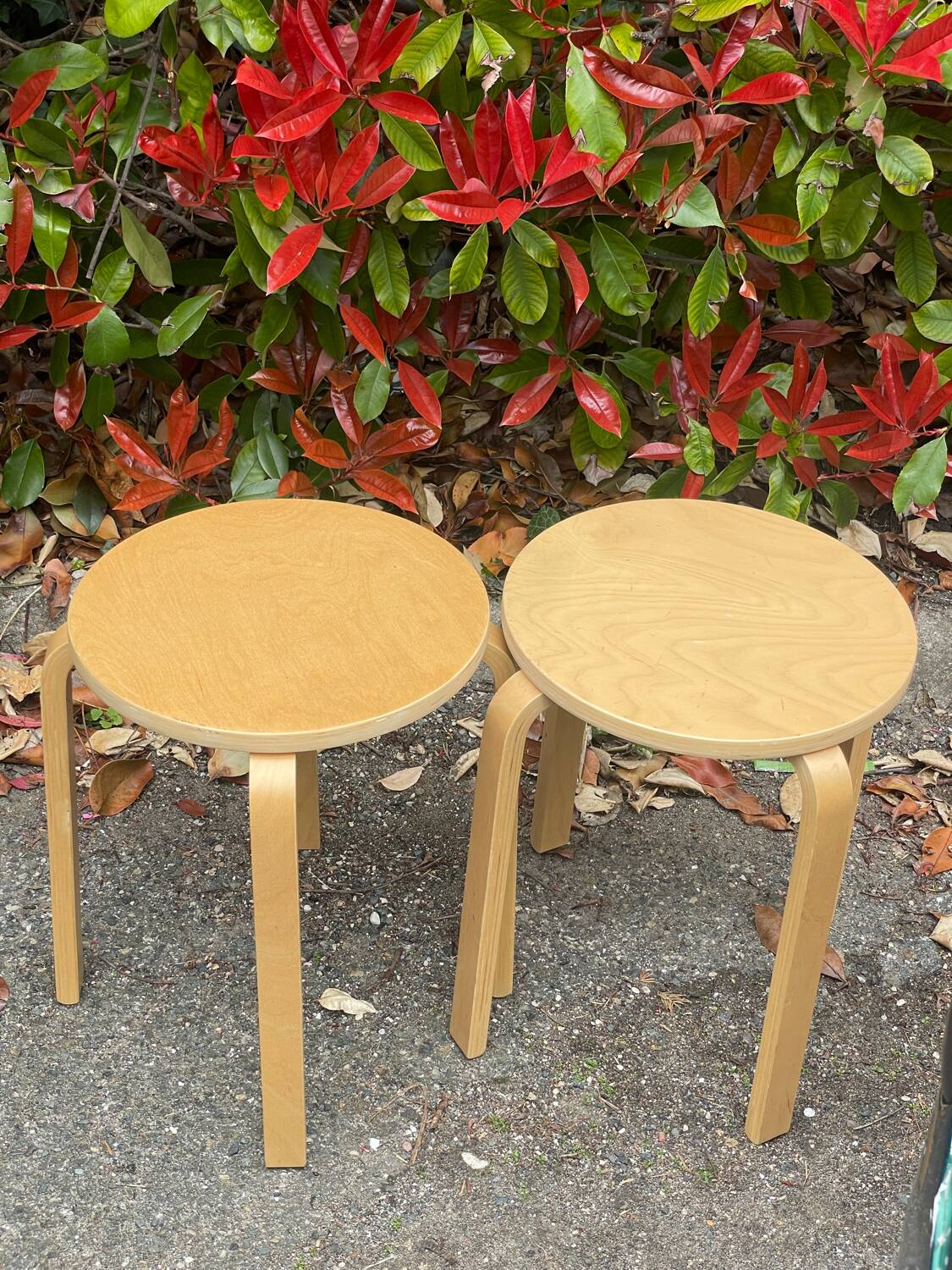 Pair of vintage IKEA Frosta stools