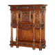 Louis XIII Revival wardrobe in walnut and marble