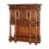 Louis XIII Revival wardrobe in walnut and marble