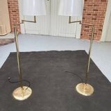 Pair of articulated floor lamps