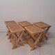 Cinq tabourets viennois vintage en paille