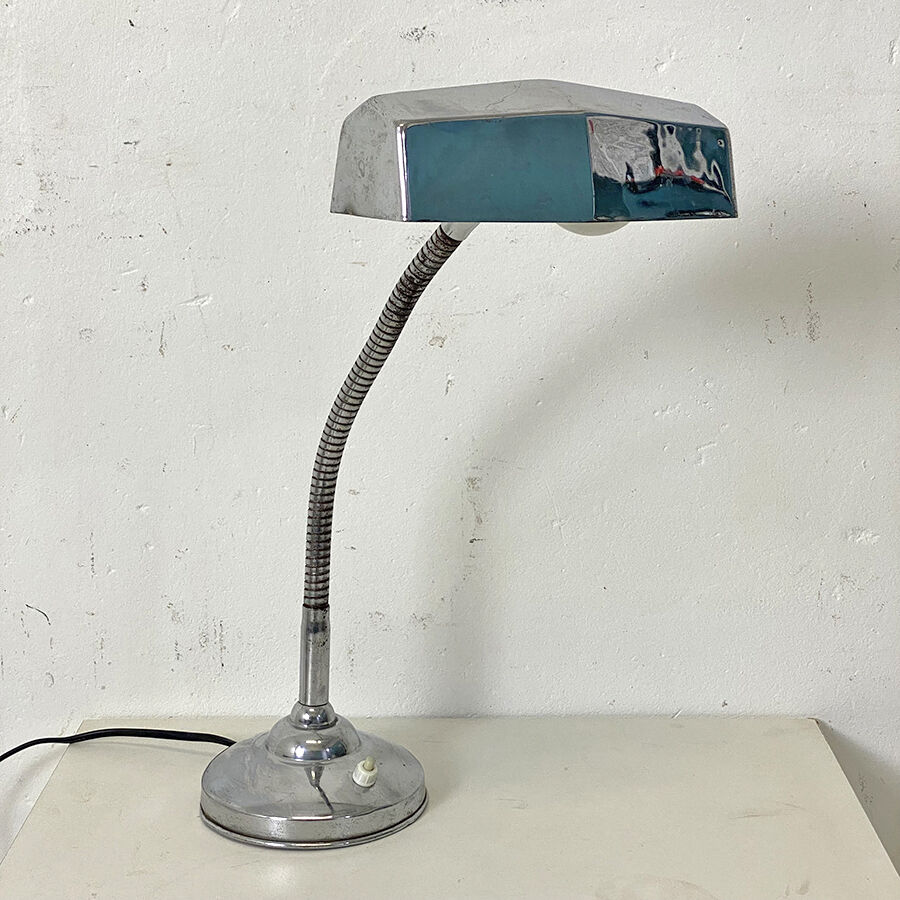 Desk lamp vintage chrome 50's