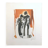 Original lithograph Signed Roger Hebbelinck 1912 1987 Belgian n°126/350
