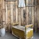 Patinated children's storage bench (renovated)