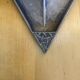 Handheld Candle Holder Art Nouveau Silver Metal Vintage Triangle