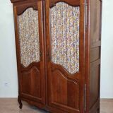 Small neo-rustic LXV style display case in natural wood