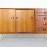 William watting wallnut & brass sideboard for fristho, 1955, denmark