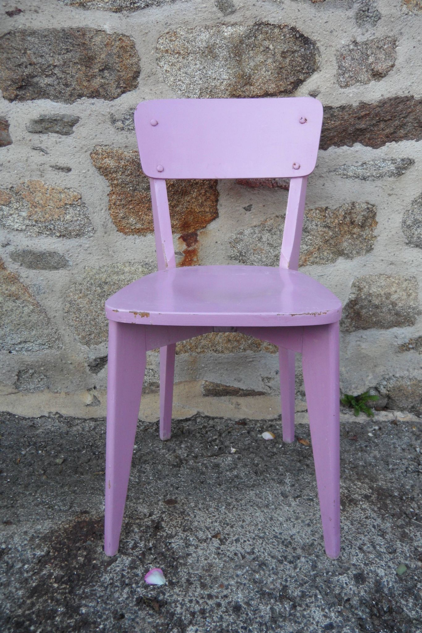 Pair of chairs signed pink Luterma- 40 years