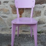Pair of chairs signed pink Luterma- 40 years