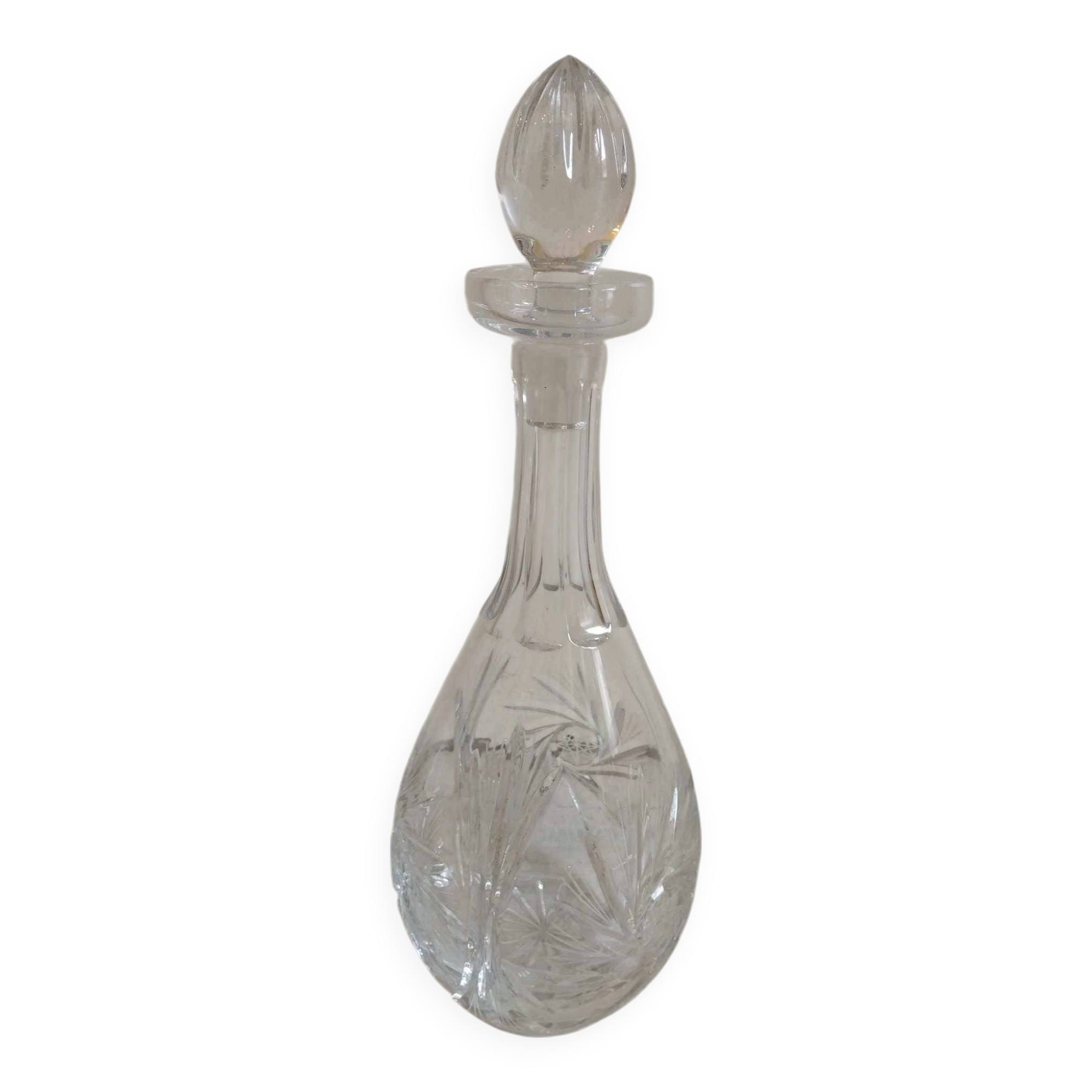 Cut crystal carafe with original stopper