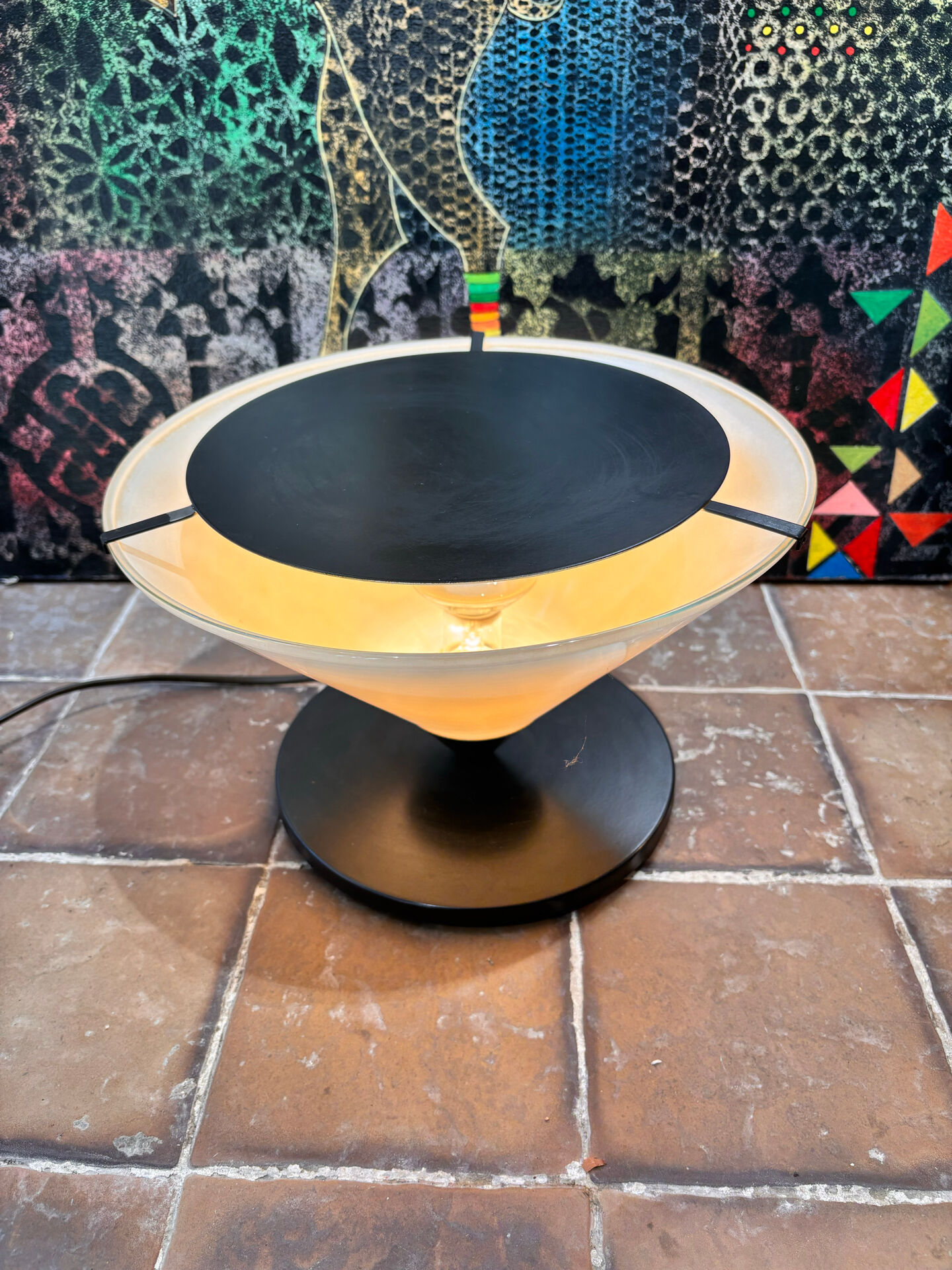 Postmodern table lamp. Optelma / Mangia style.