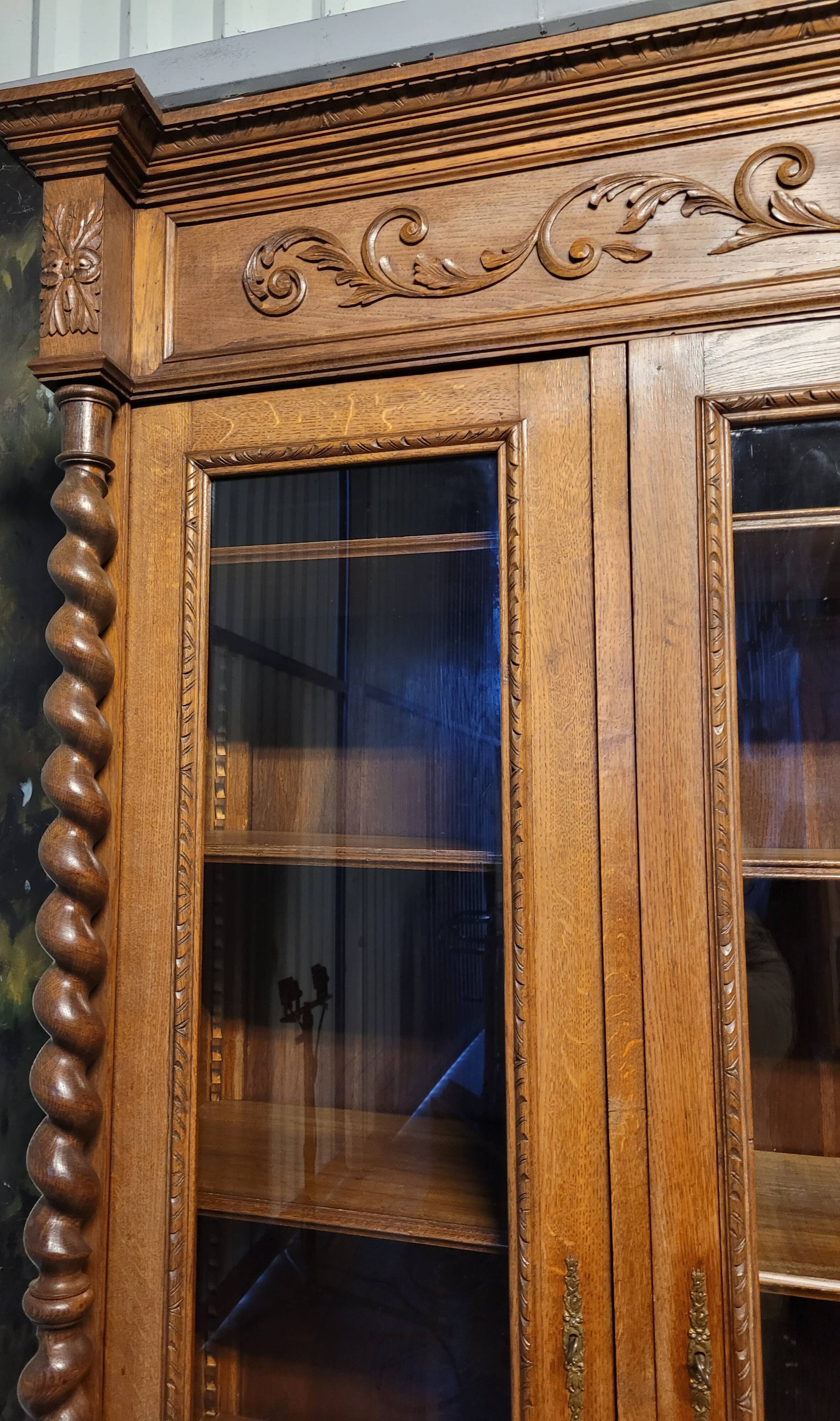 Large solid oak library