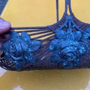 Metal basket in Art Deco style