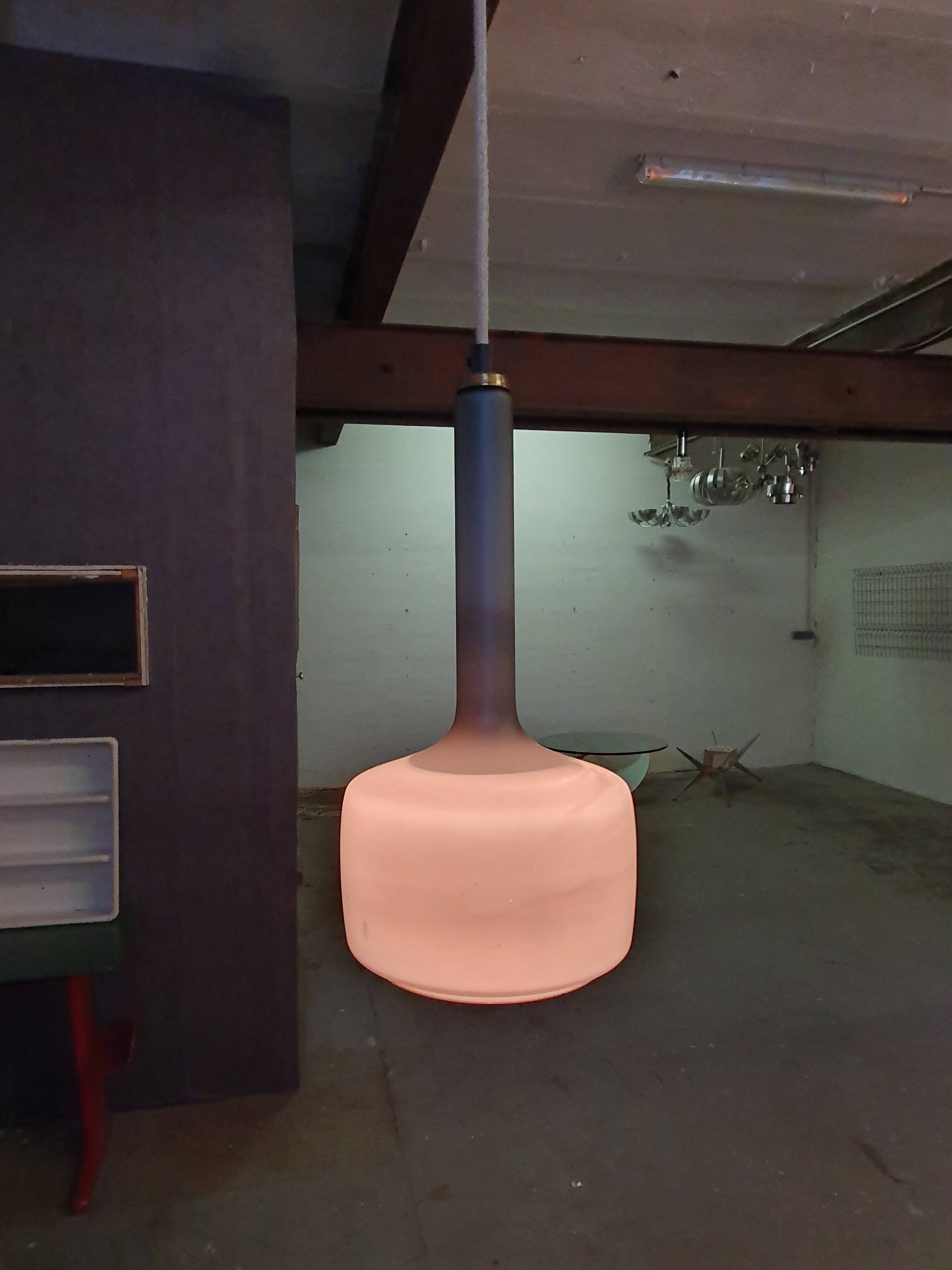 Glass pendant ceiling light from the 60s