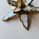 Pair of vintage brass and mother-of-pearl candlesticks