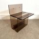 Side table - smoked Plexiglas bedside table Michel Dumas