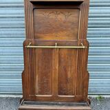 Antique hall coat rack – mirror, hooks & umbrella stand