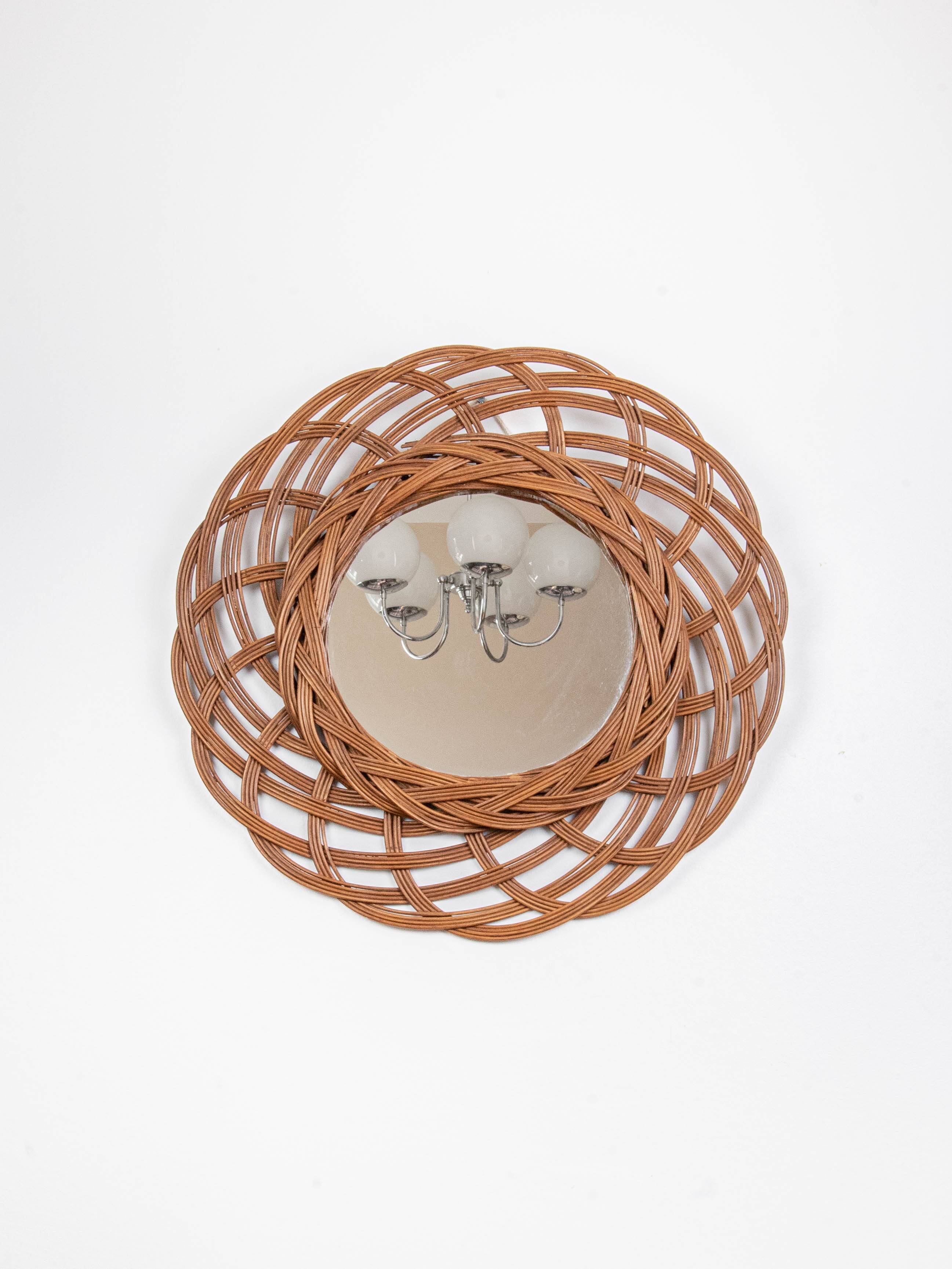 Wicker mirror